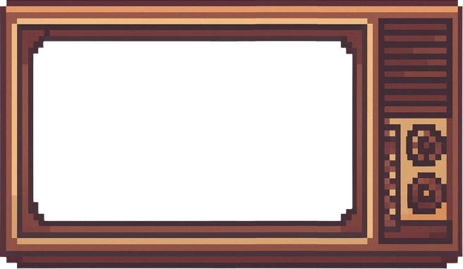 Retro floating TV spaceship frame